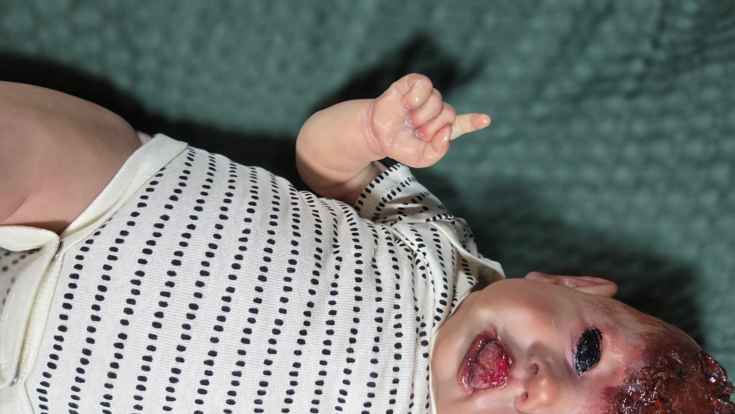 Reborn Saskia – Demon/Zombie Repaint by Chelsea Pierce of Pumpkin Sparkles Babies