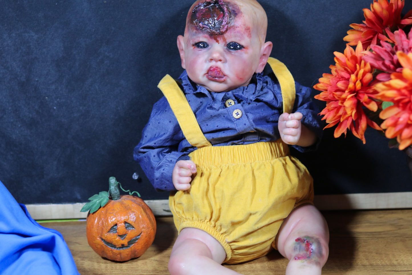 Reborn Saskia – Demon/Zombie Repaint by Chelsea Pierce of Pumpkin Sparkles Babies