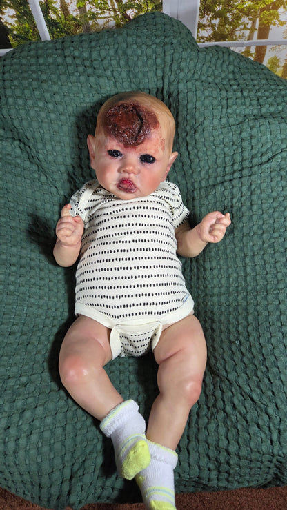 Reborn Saskia – Demon/Zombie Repaint by Chelsea Pierce of Pumpkin Sparkles Babies