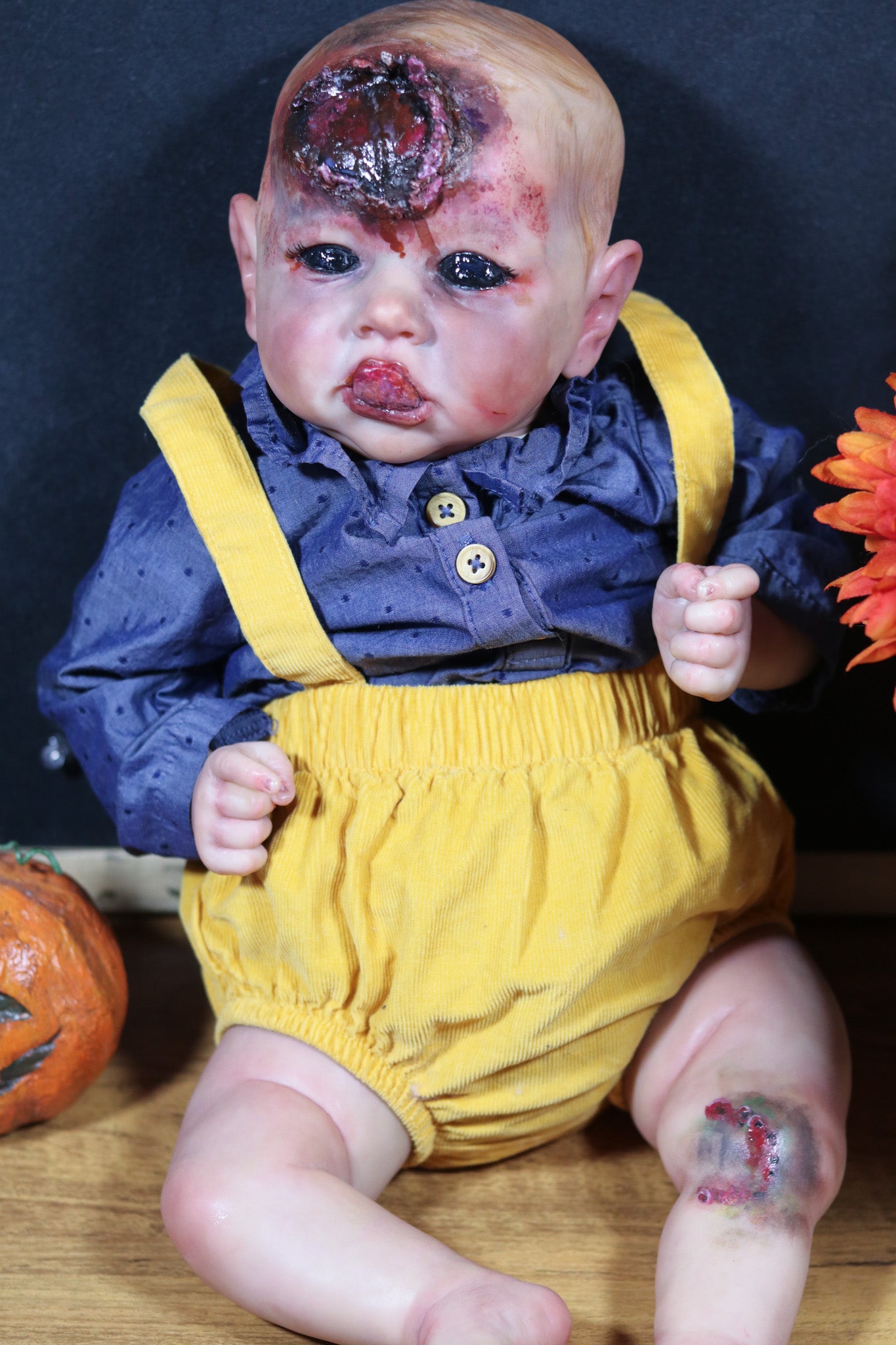 Reborn Saskia – Demon/Zombie Repaint by Chelsea Pierce of Pumpkin Sparkles Babies