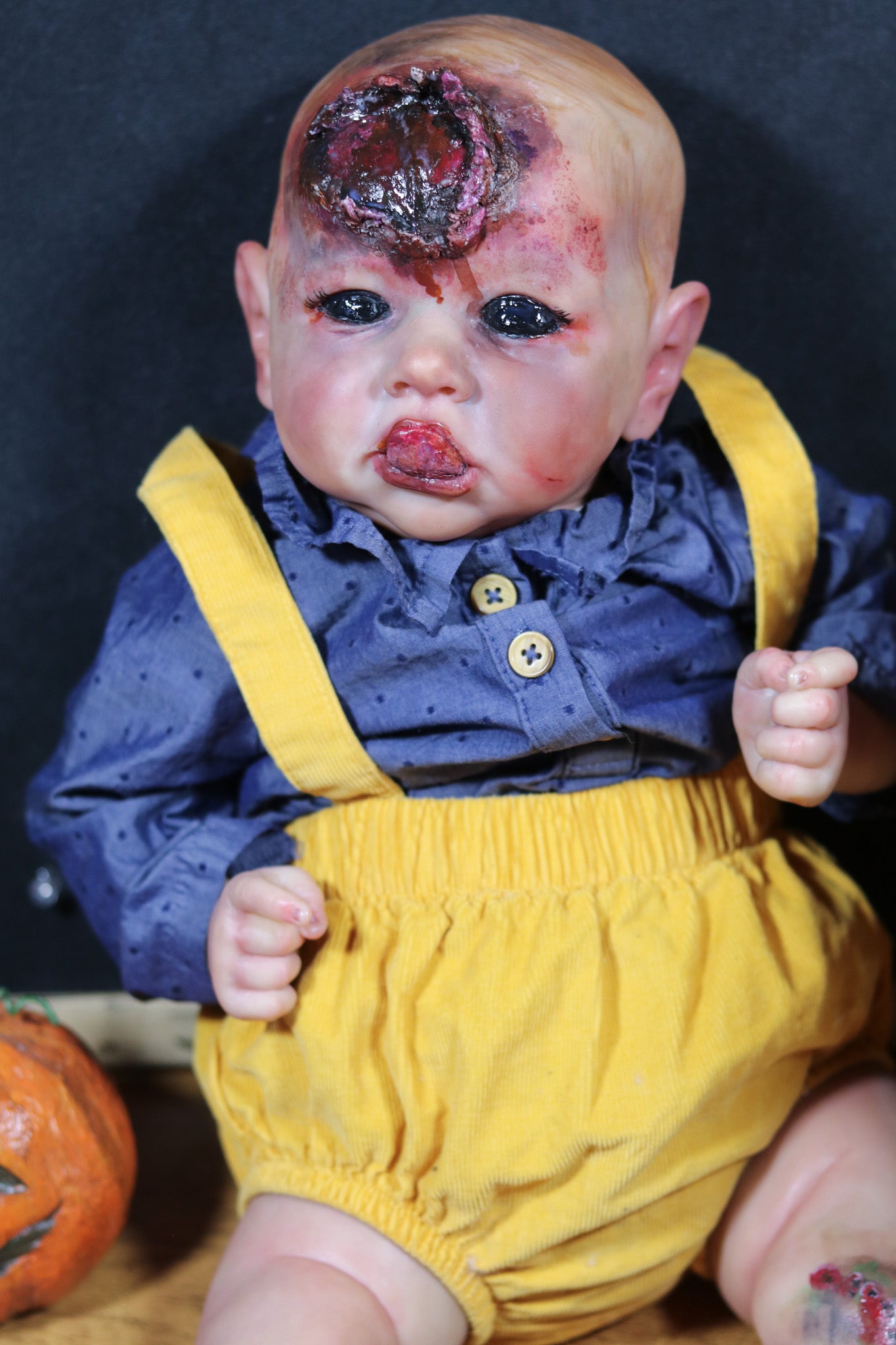 Reborn Saskia – Demon/Zombie Repaint by Chelsea Pierce of Pumpkin Sparkles Babies
